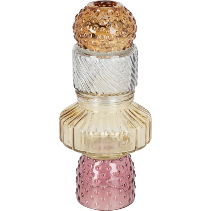 PCANDELA VETRO RIPIANI 21CM